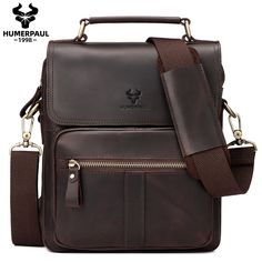 Crazy Horse Leather Men's Shoulder Bag Vintage Messenger Bags Bolsos Male Crossbody Bags Man's Male Bags, Vintage Messenger Bag, Man Purse, Side Bags, Genuine Leather Bags, Leather Messenger Bag, Leather Messenger