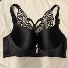 Black Bra With Butterfly On Back Butterfly Bra, Black Bra, On Back, Women's Intimates, Embellishments, Womens Sizes, Lingerie, Bra, Women Shopping