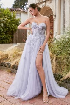 Andrea and Leo A1127 Andrea And Leo, Sheer Corset, Prom Inspo, Exquisite Gowns, Corset Dress Prom, Long Prom Gowns, Strapless Corset, Lace Strapless, فستان سهرة