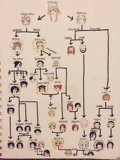 a family tree is shown in this drawing