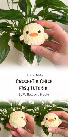 how to make crochet a chick easy art project