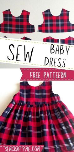 the sewing pattern for this baby dress is easy to sew