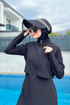 Opaque Burkini | Burkini Remsa Hijab Sport Outfit, Modest Hijabi Outfits, Islamic Swimwear, Burkini Swimsuit, Modest Gym Outfit, Muslim Swimwear, Modest Gym, Hijab Sport, Swimming Cap