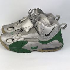 Nike Air Max Speed Turf Sz 10 Metallic Silver Black Green (Read Description). See pic’s for flaws ( Stains,scuffs, yellowing…) Great pair for restoration Overall pretty decent condition Saucony Sneaker, Black Green, Air Max, Nike Air Max, Metallic Silver, Nike Air, Product Description, Size 10, Nike