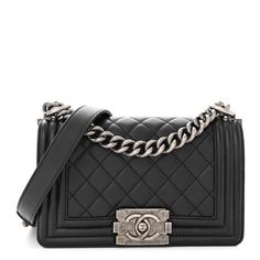 This is an authentic CHANEL Calfskin Quilted Small Boy Flap in Black. This chic shoulder bag is finely crafted of rich calfskin with signature diamond stitched quilting in black. The bag features a ruthenium chain-link shoulder strap, a leather shoulder pad, and a ruthenium-facing Chanel Boy CC press lock. The flap opens to a black fabric interior with a small patch pocket. Chanel Bag Boy, Black Quilted Shoulder Flap Bag, Chanel Boy Wallet, Chanel Boy Bag Small Black, Chanel Boy Bag Black, Classic Phones, Jersey Quilt, Chanel Crossbody, Chanel 19