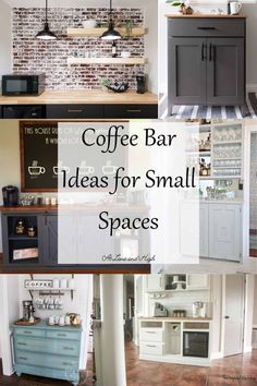 coffee bar ideas for small spaces that are easy to do and great for the kitchen