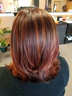 Copper Blonde Lowlights, Dark Red With Copper Highlights, Copper Blonde Highlights On Dark Hair, Dark Auburn Hair Color With Highlights Caramel Red, Dark Copper With Highlights, Brown And Red Lowlights, Strawberry Lowlights, Blond And Brown Highlights, Red And Caramel Highlights On Dark Hair