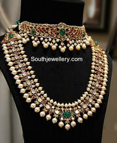 Hazoorilal Jewellers, Diamond Jewellery Designs, Jadau Jewellery, Designer Diamond Jewellery, Kundan Choker, Traditional Jewellery, Long Pearl Necklaces, Wedding Jewellery Collection