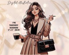 Office Clipart, Business Girl, Invitation Card Birthday, Girl Illustration, Lady Boss, Sublimation Mugs, Blog Planner, Planner Girl, Girls Illustration