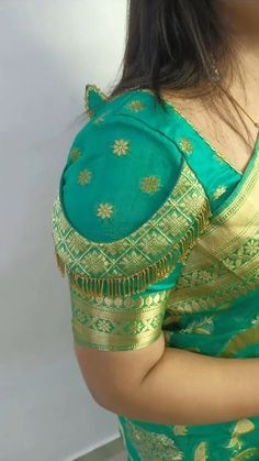 Latest Blouse Sleeves Designs Pattern, Feeding Blouse Design For Saree, Blouse Fancy Sleeves Design, Blouse Astin Design New, Fancy Blouse Hands Models Latest, Hand Blouse Designs Latest, Blouse Baju Designs Latest, Blouse Designs Latest Sleeves, New Trend Blouse Designs