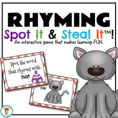 rhyming spot it and steal it an interactive game that makes learning fun