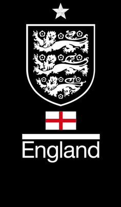 the england flag on a black background