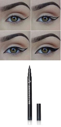 Black, Smudge-proof, Waterproof and Long Lasting Eye Liner Pencil Eyeliner Cat, Eyeliner Tips, Mekap Mata, Eyeliner Styles, Smink Inspiration, Makijaż Smokey Eye, Eyeliner Tutorial, Eye Makeup Tips, Body Makeup