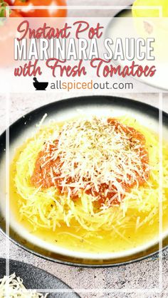 Instant Pot Marinara Sauce With Fresh Tomatoes Instant Pot Marinara, Marinara Sauce With Fresh Tomatoes, Low Carb Spaghetti Squash, Sauce With Fresh Tomatoes, Low Carb Spaghetti