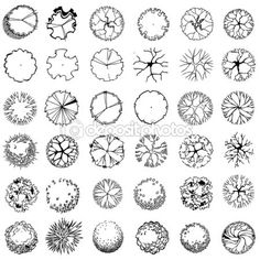 a collection of different circular shapes and sizes on white background stock photo - 55978