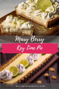 mary berry key lime pie with text overlay