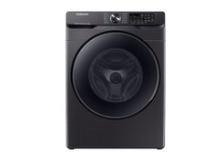 the front view of a samsung washing machine with its door open, on a white background