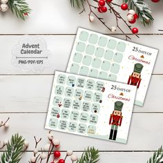 Diy Countdown, Diy Christmas Countdown, Advent Calendar Printable, Christmas Countdown Diy, Nutcracker Design, Printable Advent Calendar, Holiday Countdown, Get Ready For Christmas, Snowflake Cards