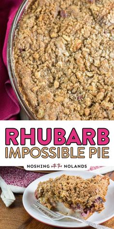 this rhubarb impossible pie is the perfect dessert for any occasion