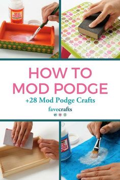 how to mod podge with paper and glue