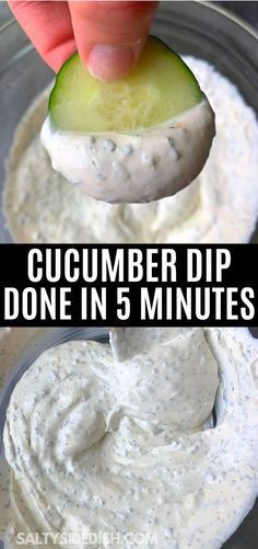 cucumber dip done in 5 minutes