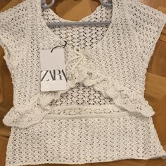 New With Tags Smoke-Free Pet Friendly Home Zara Shirt, Zara White, Crochet Sweater, Kids Shirts, 9 And 10, Pet Friendly, Open Back, Shirts Tops, Kids Shop