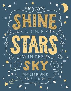 the phrase shine like stars in the sky