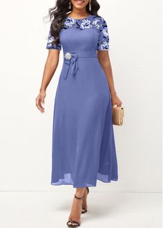 Color:Dusty Blue;Size:S;Size:XL;Package Contents:1 X Dress;Occasion:Other;Style:Casual; Classy Wedding Dress, Dinner Dress Classy, Round Neck Dress, Office Dresses For Women, Fashion Dresses Online, Bodycon Dress With Sleeves, Classy Dress Outfits, Elegant Dresses For Women, Round Neck Dresses