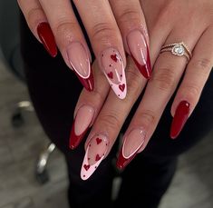 Red Acrylic Nails, White Nail, January 19, Fire Nails, Pretty Acrylic Nails, Dope Nails, Valentine's Day Nails, Best Acrylic Nails