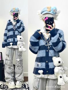 Wear Or Tear Male Outfits, Harajuku Inspired Outfits, Girly Male Outfit, Aesthetic Man Clothes, Kawaii Guy Outfits, Mens Harajuku Fashion, Dreamcore Outfits Male, Harajuku Street Style Men, Kawaii Clothes Men