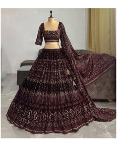 Plum lehenga choli set Plum Lehenga, Wedding Gifts Indian, Wedding Outfits Indian, Indian Wedding Dresses, Outfits Indian, Indian Gifts, Etsy Wedding Dress, Hindu Wedding, Indian Wedding Dress