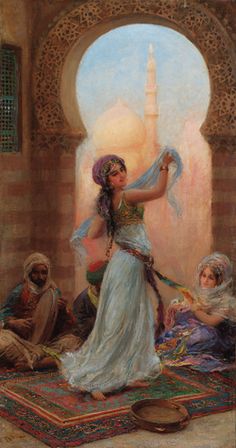 Illustration Kunst, Arabian Art, Eastern Art, Arabic Art, Classic Paintings, Historical Art, Dance Art, Art And Illustration, Classical Art