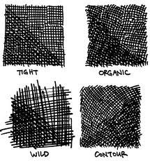 four black and white squares with the words organic, wild, and contour written on them