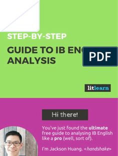 the step - by - step guide to ib en analsis