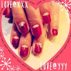 Christmas nail,Red,Gel Christmas Nail Red, Nail Red, Christmas Nail, Red Nails, Christmas Nails