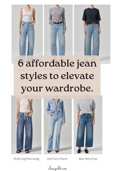 Business Capsule Wardrobe, Fitting Rooms, Jean Fits, Affordable Jeans, Jeans With Heels, Oversized Jeans, Fall Jeans, Jean Trends