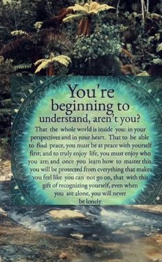 a sign that says you're beginning to understand, are you?