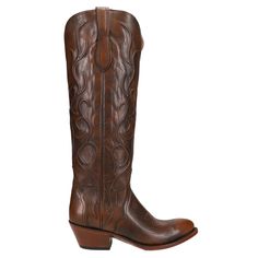 PRICES MAY VARY. Cowhide upper Pull on entry with side zip closure Tooled-inlay corded pattern Cushioned insole Leather outsole Peri Is A Tall Triad Boot. With A Traditional Western Heel, The Corded Pattern Gives The Boot A Timeless Presentation. The Hidden Inside Zipper Allows For An Easy Fit. Leather Sole. Brown Dress Boots, Tall Cowgirl Boots, Boots Mid Calf, Dress Boots, Cushion Pattern, Brown Dress, Cowgirl Boots, Dress With Boots, Low Heels