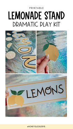 printable lemonade stand dramatic play kit for kids to learn how to make it