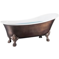 an old fashioned bathtub is shown against a white background