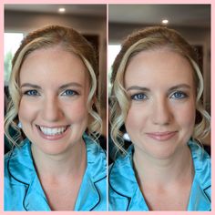 soft glam makeup by Meleah on a bride with blonde hair Romantic Look, Braided Updo, San Diego Wedding