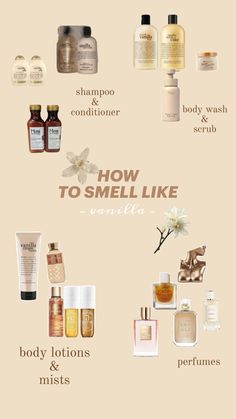 Vanilla Skincare Aesthetic, Vanilla Face Mask, Vanilla Hair Oil, Vanilla Body Care Products, Vanilla Body Routine, Best Scent Combos Vanilla, Vanilla Hair Products, Hygiene Vanilla, Diy Vanilla Perfume