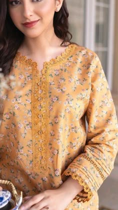 summer dress design  Pakistani dress design #summer #summervibes #lawn #lawncollection Neck Design With Cotton Lace, Suit Shirt Design For Women, Kameez Neck Designs Pakistani, Kamij Neck Design, Lace Kurta Designs Women, Sleeves Design For Kurtis Latest, Pakistani Lace Kurtas, Pakistani Neck Design, Pakistani Girls Dresses