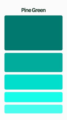 the color chart for pine green