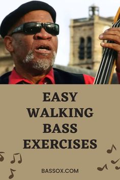 Jazz bassist playing a walking bass line on a double bass Beginner Bass Guitar, Walking Bass Lines, Bass Exercises, Piano Training, Bass Theory, Bass Patterns, Bass Tablature, How To Play The Bass Guitar, Walking Bass Lines Jazz