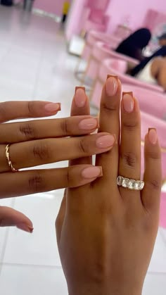 Brown Acrylic Nails, Gel Toe Nails, Acrylic Toe Nails, Girly Acrylic, Simple Gel Nails, Girly Acrylic Nails, Acrylic Nails Designs, Work Nails, French Acrylic Nails