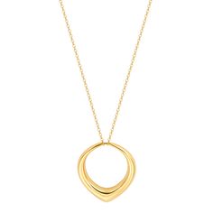 The gold heart pendant necklace is minimalist and dainty which is easy matching for clothes. The handmade oval chain has two small circles in each side connected with the heart pendant which enhance strong bearing ability. High polished gold pendant is creatively designed making the dainty long chain necklace more classic. Made of high quality 18K gold plated with high polished, superior anti-oxidation, strong corrosion and certain wear. It has high temperature and good to discoloration. The gol Modern Gold Necklace With Heart Pendant, Modern Gold Heart Pendant Necklace, Modern Gold Drop Necklace As Gift, Modern Gold Drop Necklace For Gift, Modern Gold Drop Necklace Perfect For Gifts, Modern Yellow Gold Heart Pendant Necklace, Modern Everyday Necklace With Heart Pendant, Teardrop Shaped Cable Chain Jewelry, Minimalist Yellow Gold Round Pendant Drop Necklace