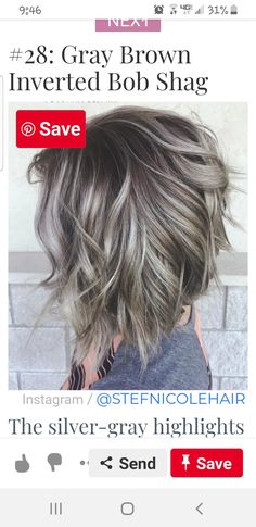 Pelo Color Ceniza, Streaks Hair, Brown Hair With Silver Highlights, Grey Streaks, Silver Hair Highlights, Grey Highlights, Grey Hair Inspiration, Medium Brown Hair, Dark Hair With Highlights