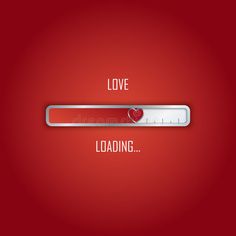 loading button with love on red background royalty free stock images for valentine's day