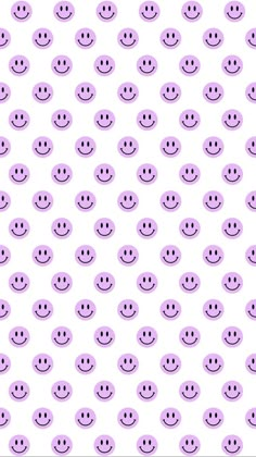 purple smiley faces on a white background